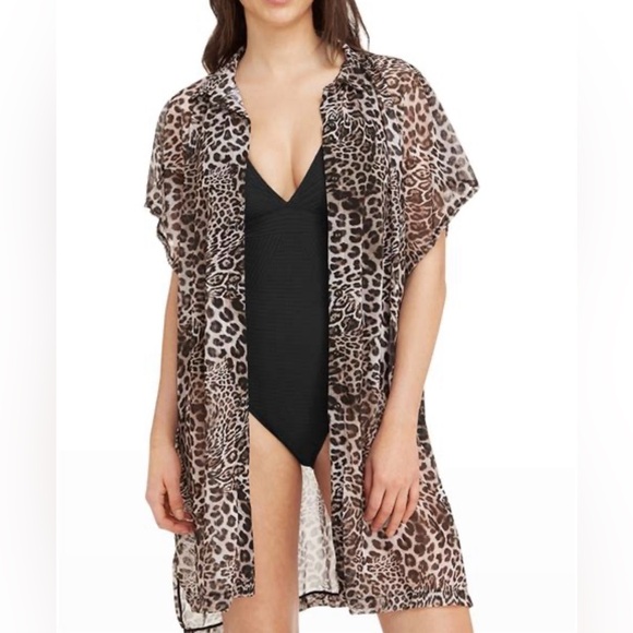Sea Level Swim Wildside Mesh Beach Shirt in Natural Size Large NWOT Retail $130 - Picture 2 of 5